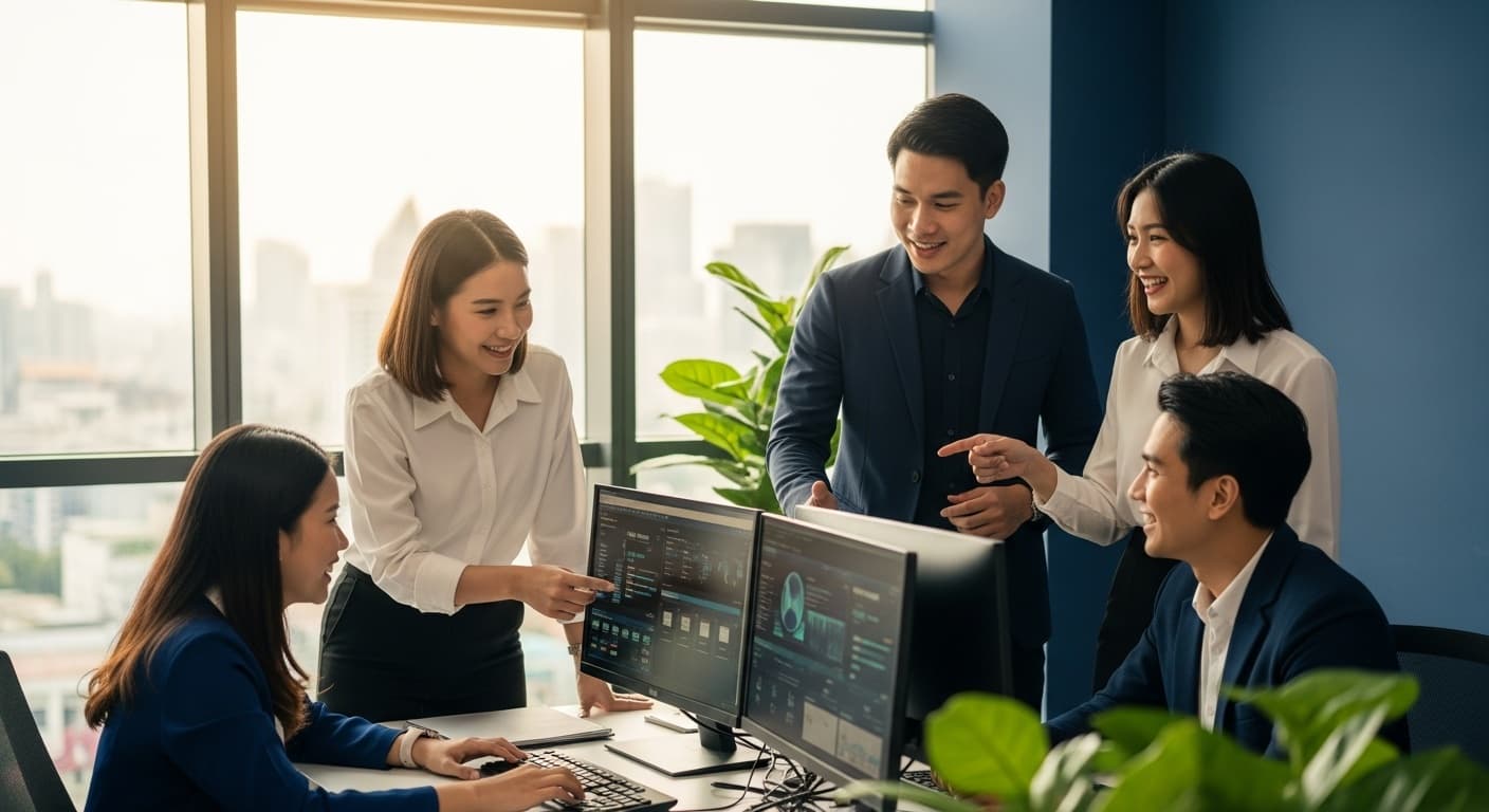 Đội ngũ Bitdefender Thái Lan cùng làm việc tại văn phòng Bangkok
